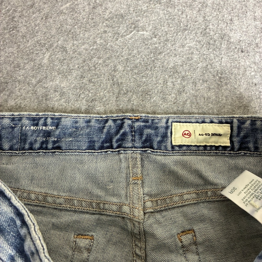 AG Adriano Goldschmied Size 34x28 Ex-Boyfriend Slim Slouchy Jeans Light Wash - Picture 3 of 9